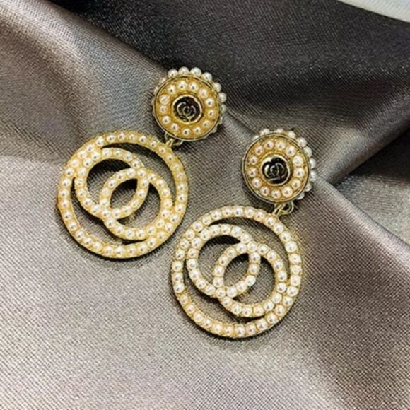 New Gold White Pearl Earrings EarRing - Picture 6 of 8